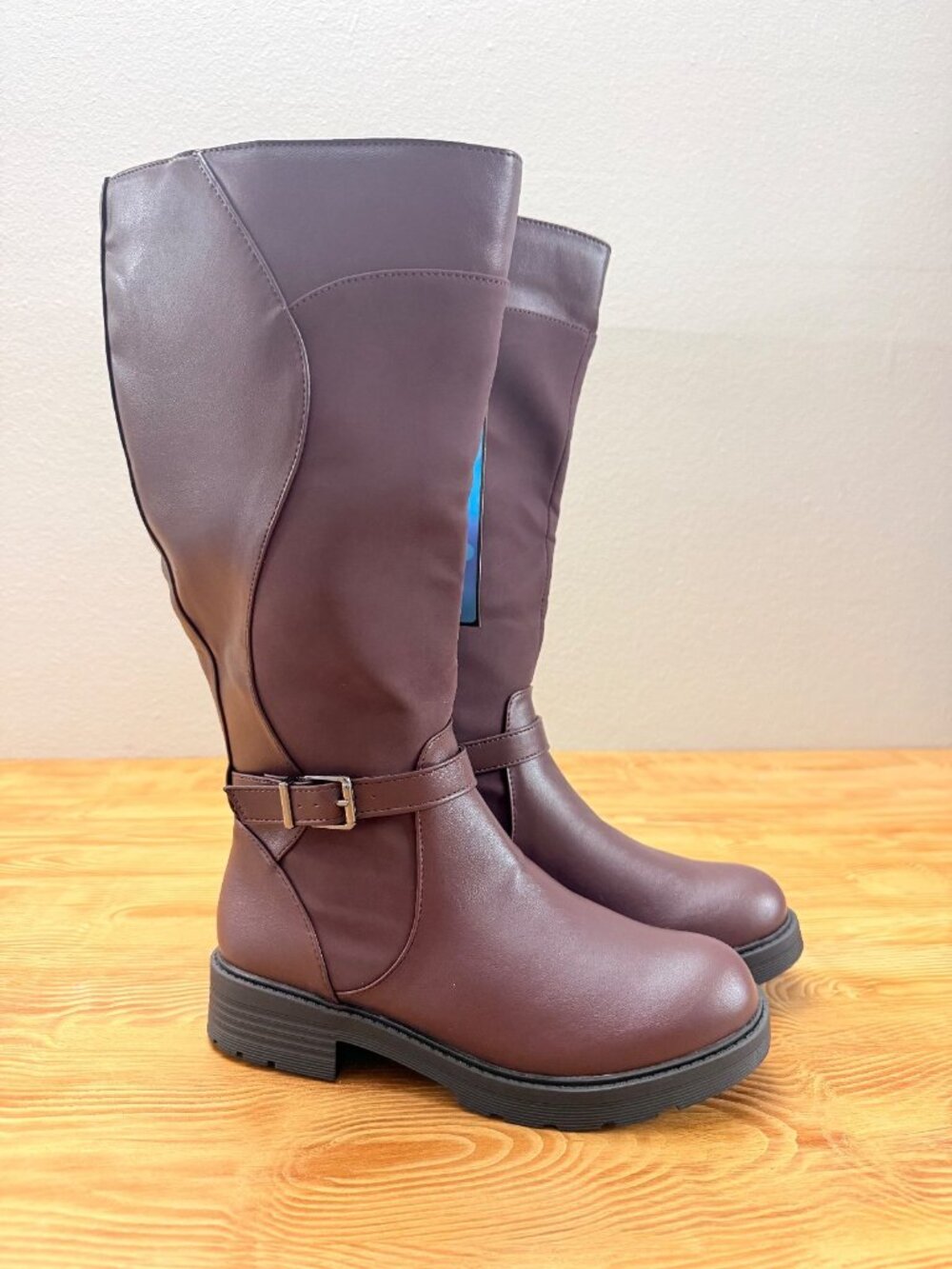 Easy Street Plus Erica Knee-High Riding Boot Burgundy Size 6.5 - 917